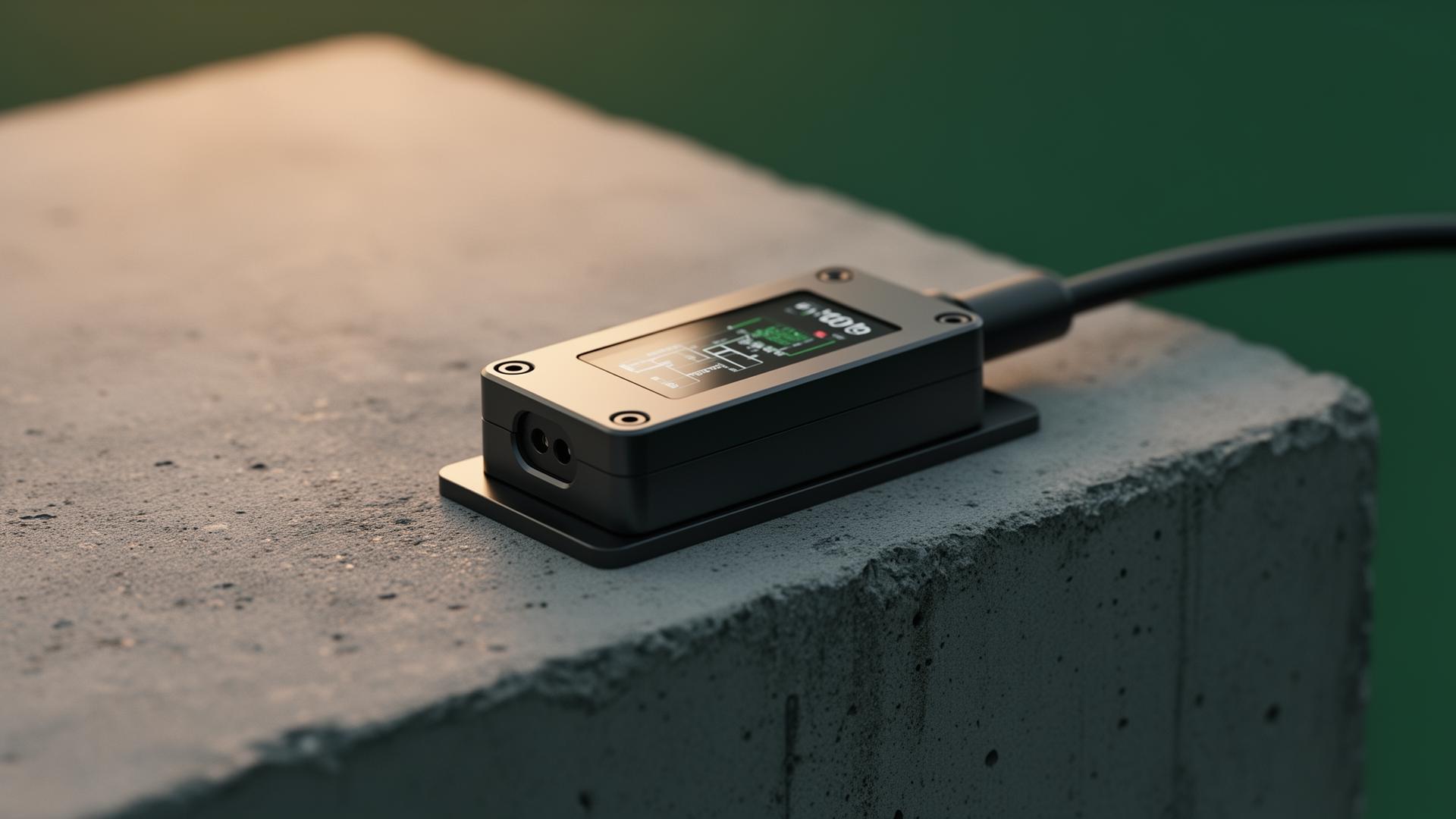Close-up of a precision displacement sensor